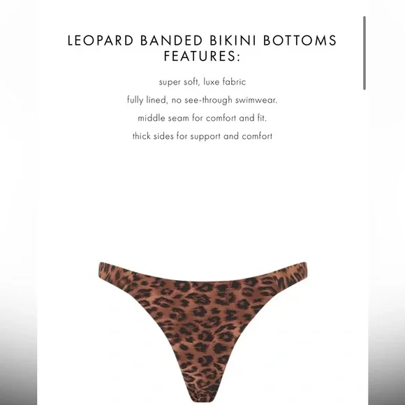 HOLD Ark swimwear Leopard Banded Bikini bottom size m - Picture 5 of 10